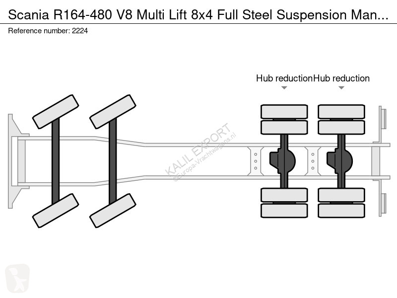 شاحنة Scania R164-480 V8 Multi ift 8x4 Full...
