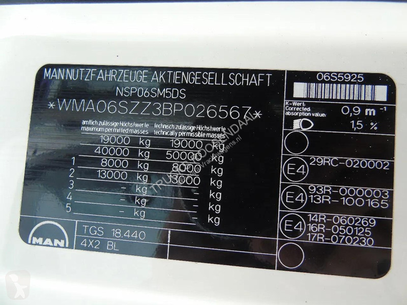 شاحنة MAN 18.440 + ATLAS 165 + EURO 5 + TRAILER...