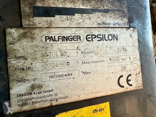 شاحنة Volvo 540 Holz Kran Palfinger...