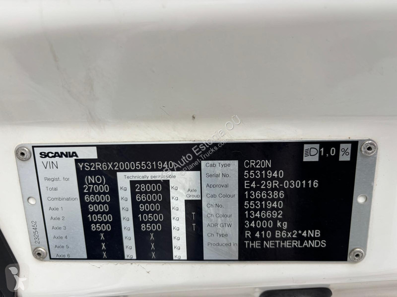 شاحنة Scania R 410 6x2*4 NG / RETARDER / BOX...