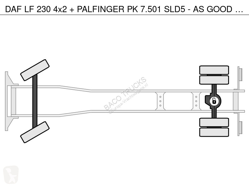 Camión DAF 230 4x2 + PAINGER PK 7.501 SLD5 - AS...