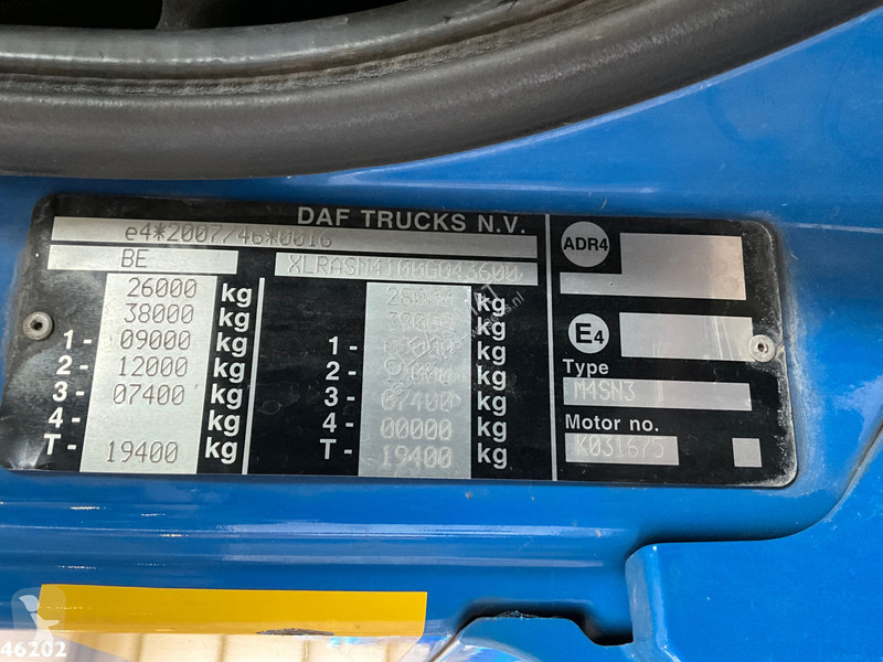 شاحنة DAF FAN  370 Euro 6 Palfinger 13 Tonmeter...