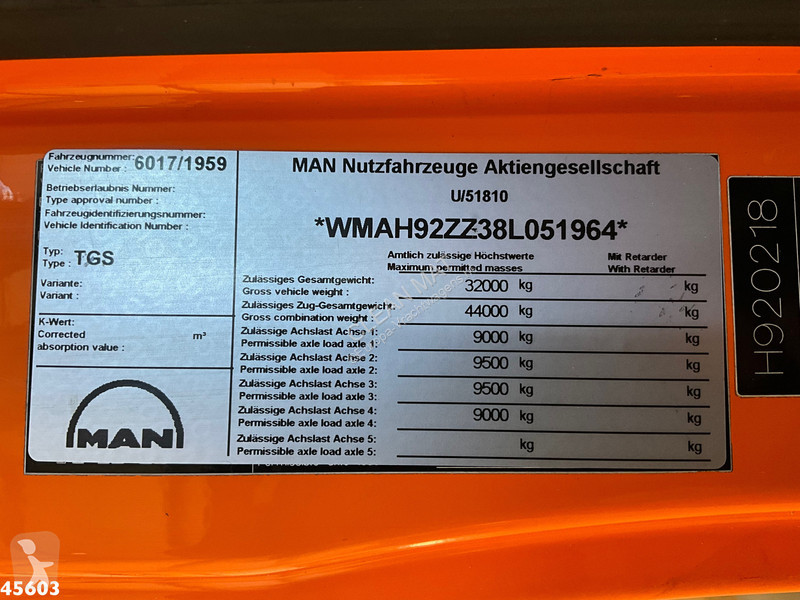 شاحنة MAN 35.440 8x4 Wicom Saug/spul opbouw