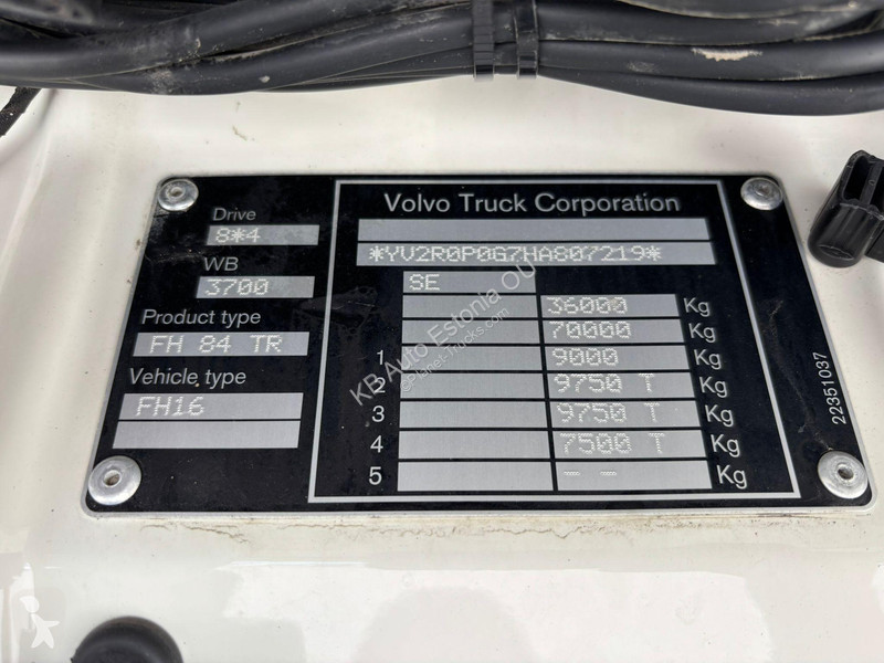 شاحنة Volvo 750 8x4*4 BOX L=6080 mm