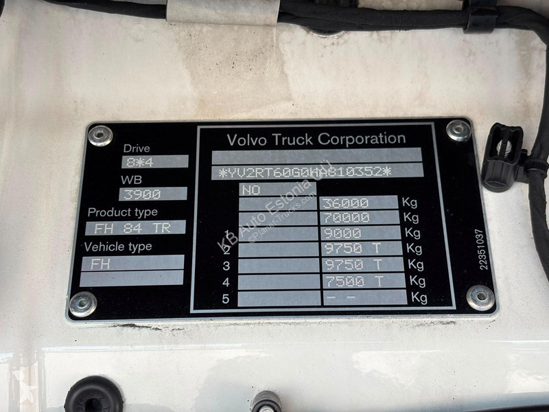 شاحنة Volvo 540 8x4*4 9 TON FRONT AXLE / PTO /...