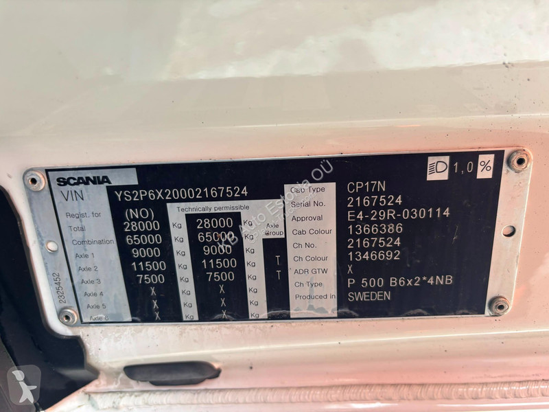 شاحنة Scania P 500 6x2*4 CARRIER / BOX =7702 mm...