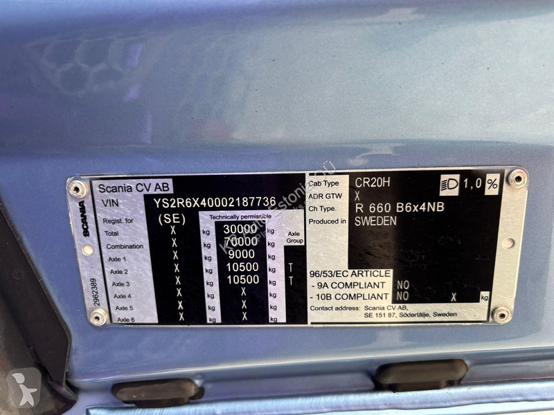 Camion Scania R660 6X4 FOR SAE AS CHASSIS /...