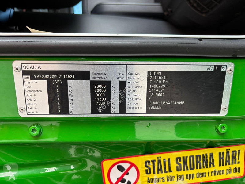 شاحنة Scania G 450 6x2*4 PK 22002 / PATFORM...
