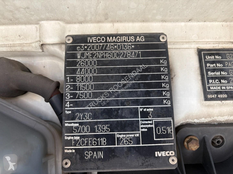 شاحنة Iveco 360 + HMF 4020 K5 + EURO 6 + JIB...