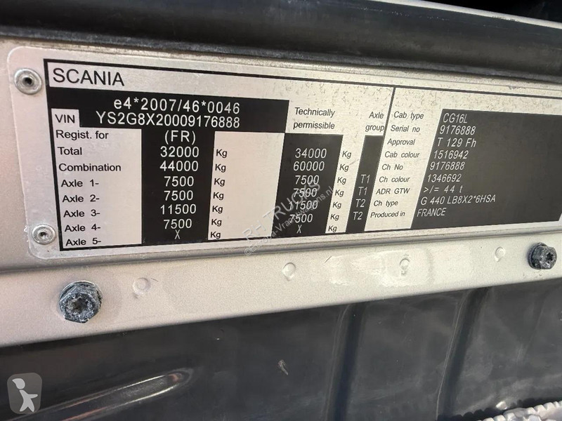 شاحنة Scania G440 8X2 EURO 5 + FASSI F5602.25 +...