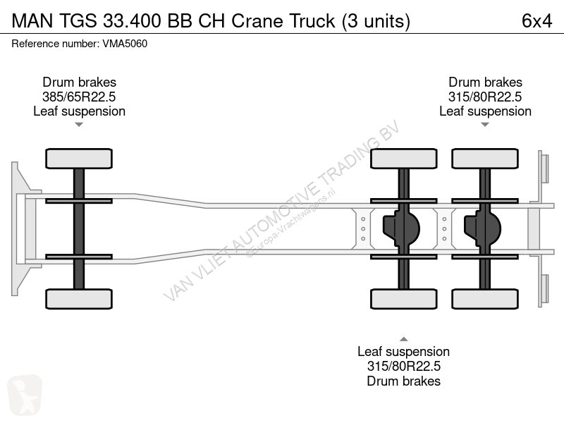 شاحنة MAN 33.400 BB CH Crane Truck (3 units)