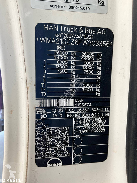 شاحنة MAN TGS Euro 6 Hiab 18 Tonmeter laadkraan...