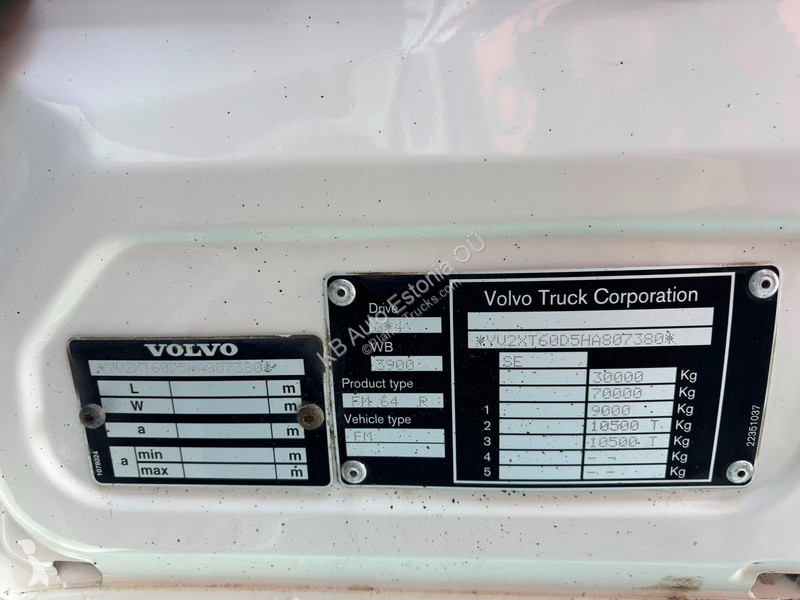شاحنة Volvo 540 6x4 TANDEM AXEL LIFT / SIDE TIPP