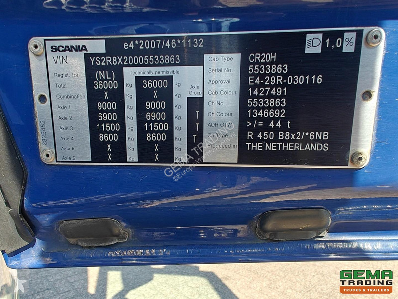 شاحنة Scania R450 8x2/6 HighineCR20H Euro6C -...