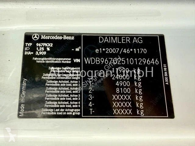 شاحنة Mercedes 1224 Koffer / Euro 6 / LBW