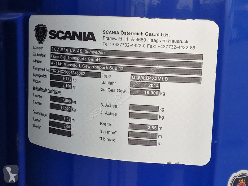 Грузовик Scania 360 4x2 - Tautliner - Retarder...