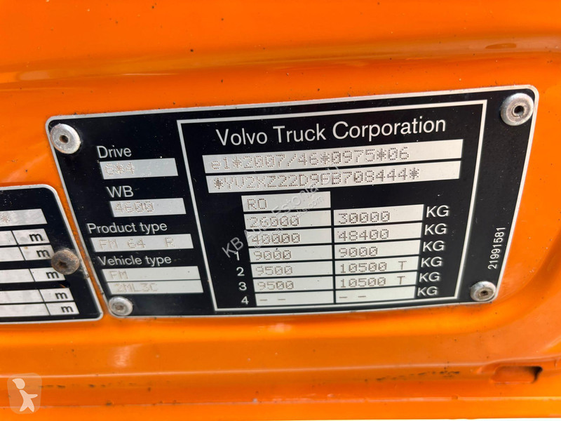Volvo FMX 6x4 HIAB XR 21 ton / L=5900 mm truck