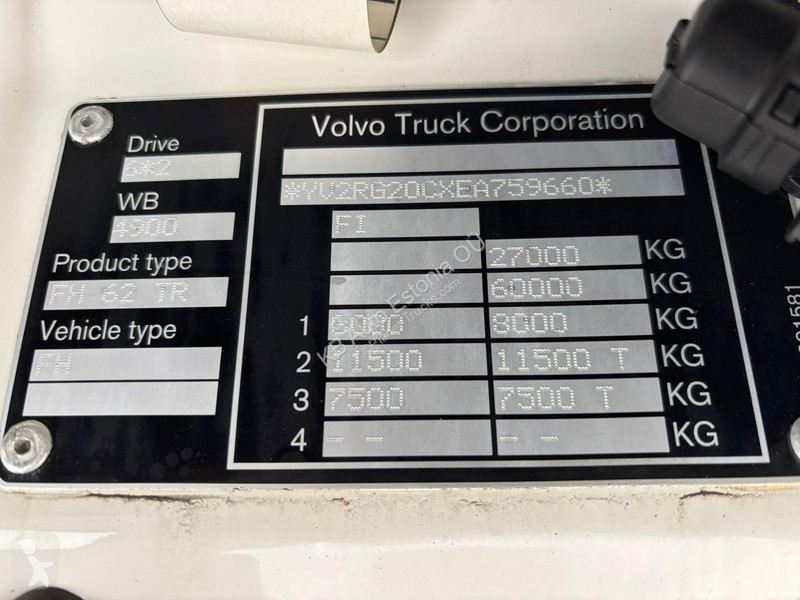 Camión Volvo 460 6x2*4 CHASSIS L=7739 mm