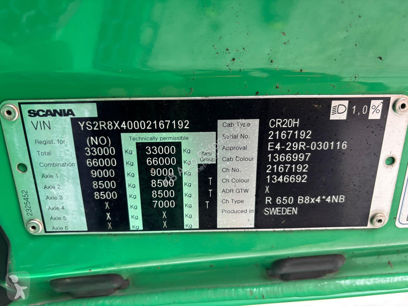 Camión Scania R 650 8x4*4 RETARDER / CHASSIS...