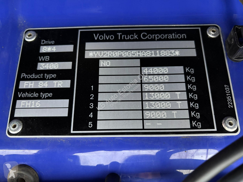 Volvo 750 8x4*4 RETARDER / BOX L=5743 mm truck