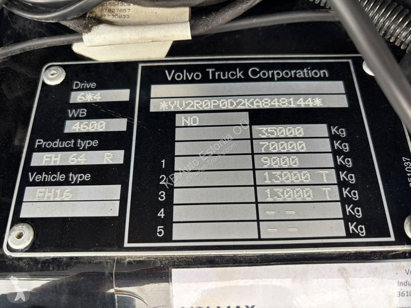 Volvo 750 6x4 EPSILON M110L83 / RETARDER truck
