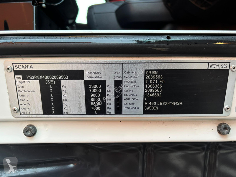 Camion Scania R 490 8x4*4 BOX =6071 mm