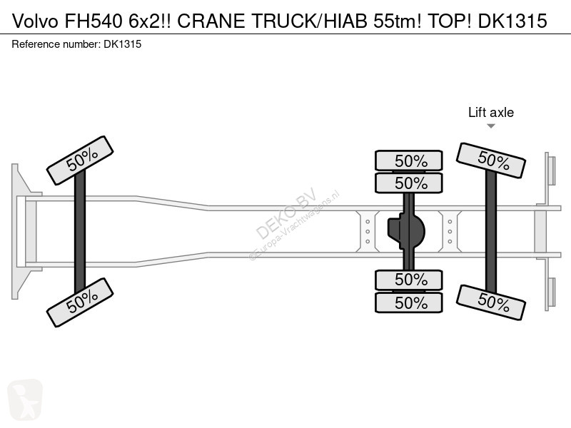 Lastbil Volvo FH540 6x2!! CRANE TRUCK/HIAB...