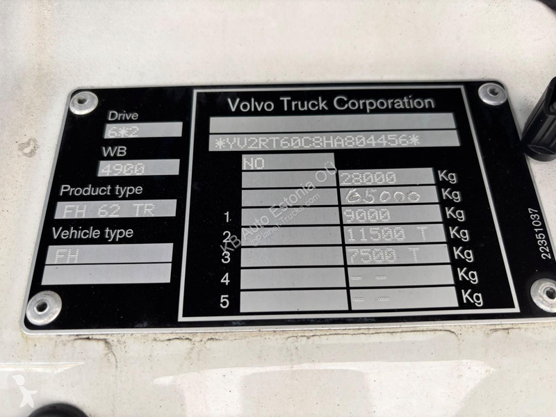 Kamion Volvo 540 6x2 CHASSIS L=7566 mm