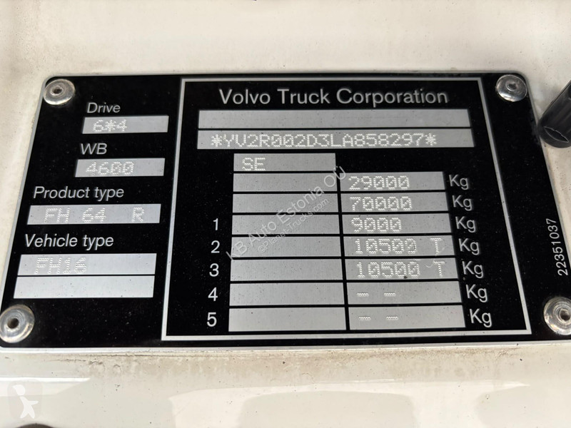 Volvo 650 6x4 HYDRAULICS / TANDEM AXLE LIFT truck