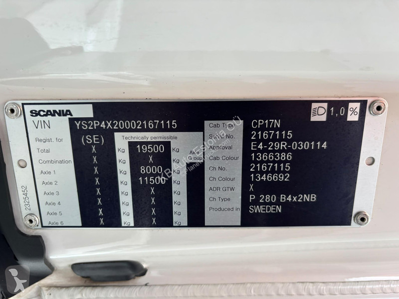 Kamion Scania P 280 4x2 MITSUBISHI / BOX =7742 mm
