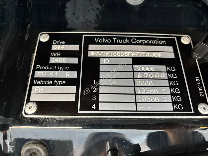 Lastbil Volvo 540 6x4 RETARDER / BOX L=4937 mm
