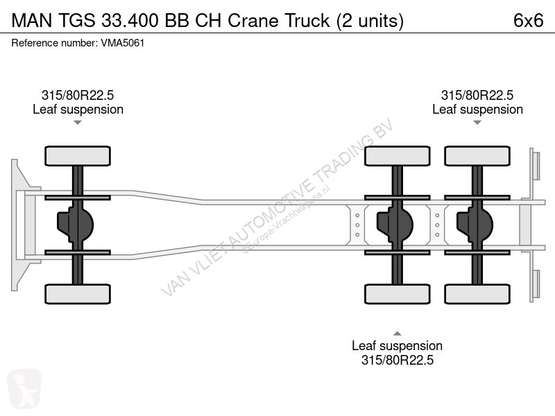Camion MAN 33.400 BB CH Crane Truck (2 units)