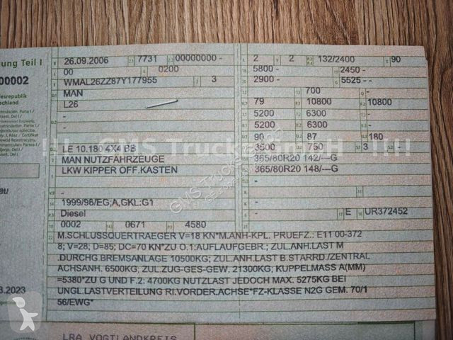 Lastbil MAN 10.180 / 4X4 ALLRAD / German / Euro 3