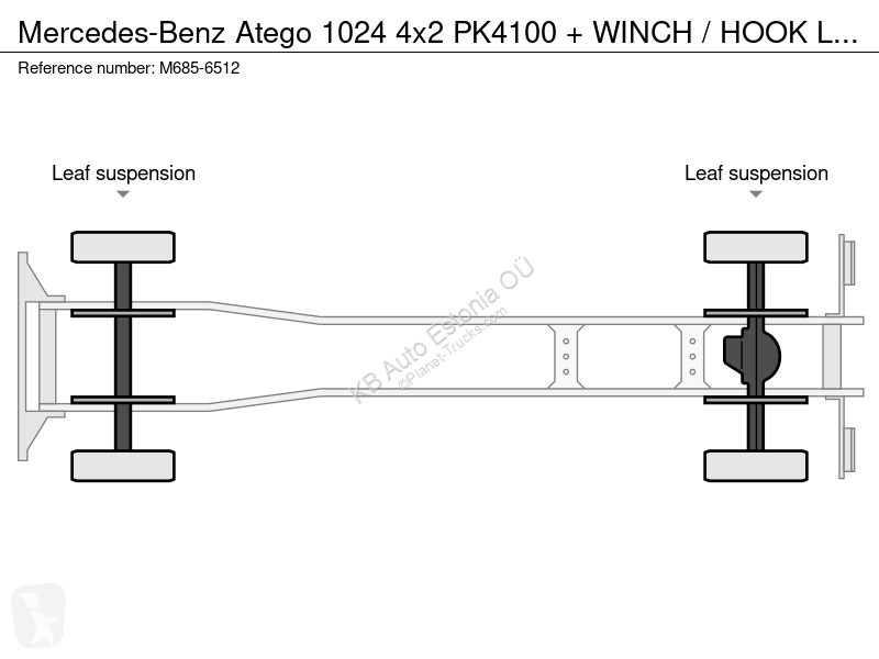 Camion Mercedes 1024 4x2 PK4100 + WINCH / HOOK...