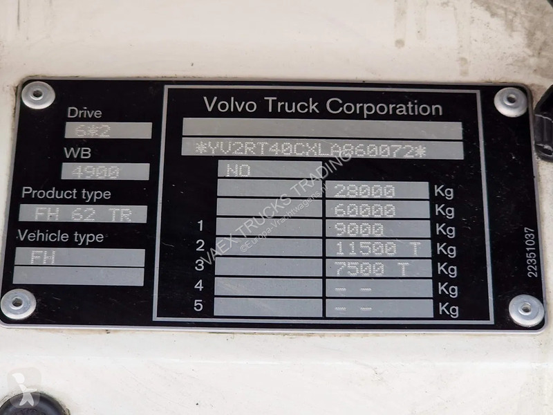 Camion Volvo 13500 Globetrotter XL 6x2 - BDF -...