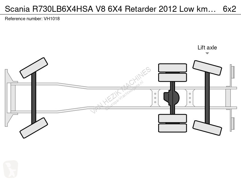 شاحنة Scania R730B6X4HSA V8 6X4 Retarder 2012...