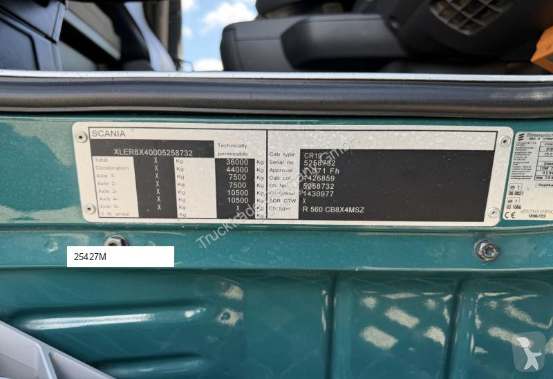 شاحنة Scania 589 R560 CB 8x4 BDF/HB /...
