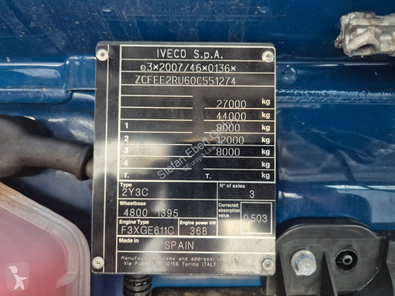 شاحنة Iveco AS260S50Y/FS CM 6x2-4 BDF...