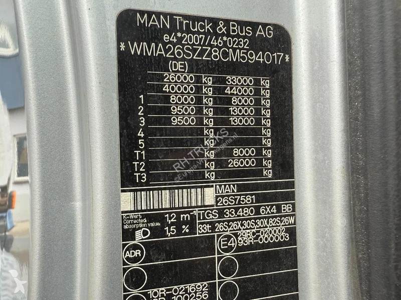 شاحنة MAN 33.480 6X4 + HIAB 251S.82 + TRAILER 2...