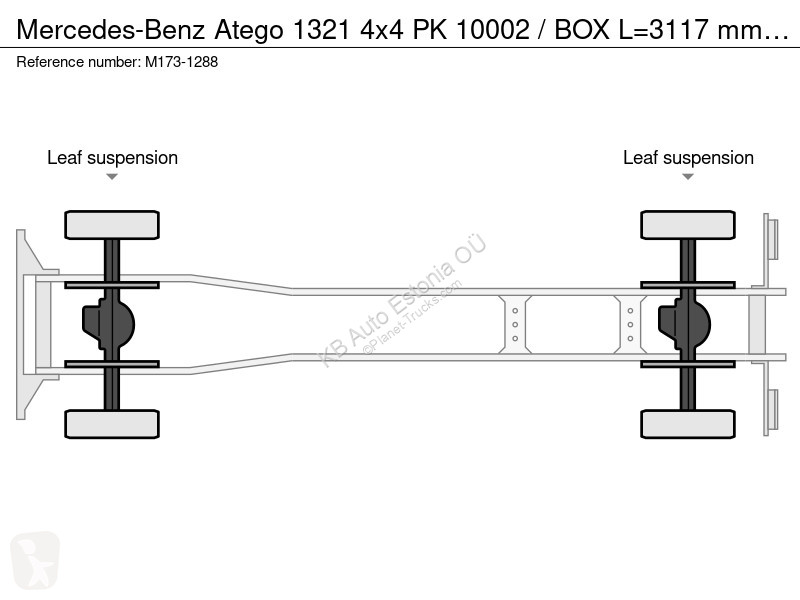 Mercedes 1321 4x4 PK 10002 / BOX L=3117 mm /...