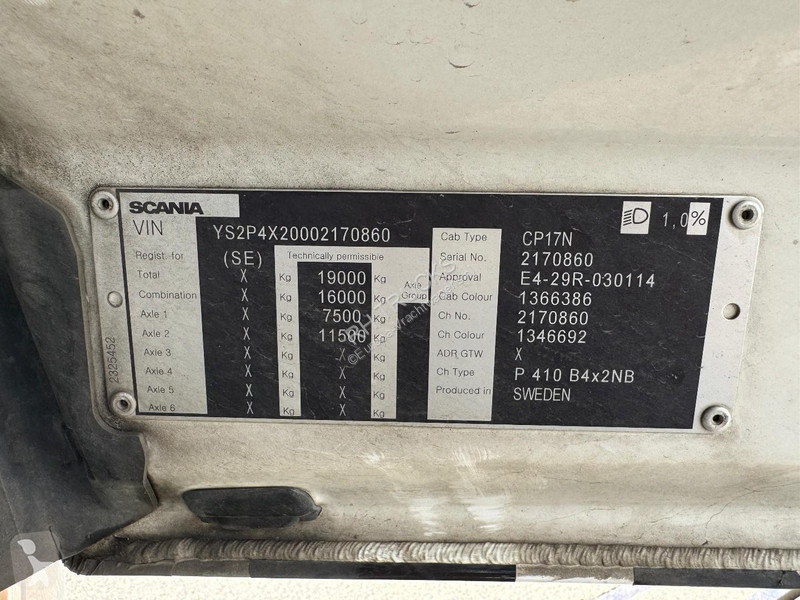 شاحنة Scania 410 ED95: Bio-Ethanol - 4x2 euro 6...