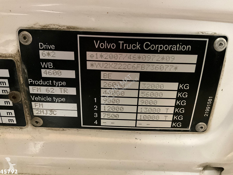شاحنة Volvo FMX 6x2 Palfinger 34 Tonmeter...