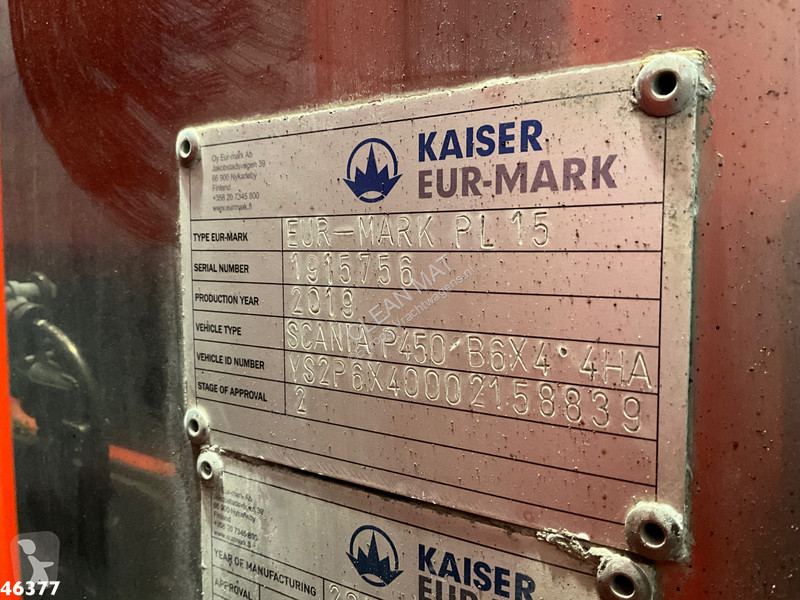 شاحنة Scania 450 XT 6x4 Euro 6 Kaiser 15m³...