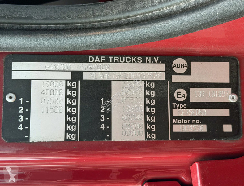 شاحنة DAF 75310 EURO 5 FT BURGERS BOX TAIL LIFT...