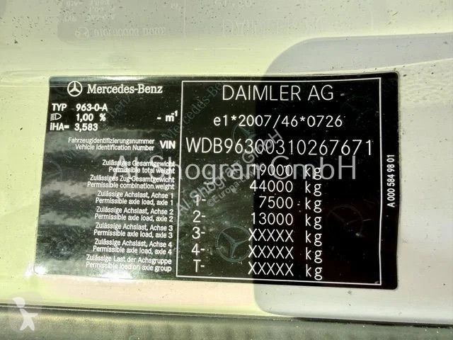 شاحنة Mercedes 1835 /Absetzkipper Meiller AK...