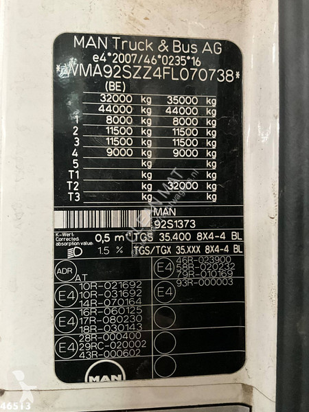 Грузовик MAN 35.400 8x4 Euro 6 Hiab 18 Tonmeter...