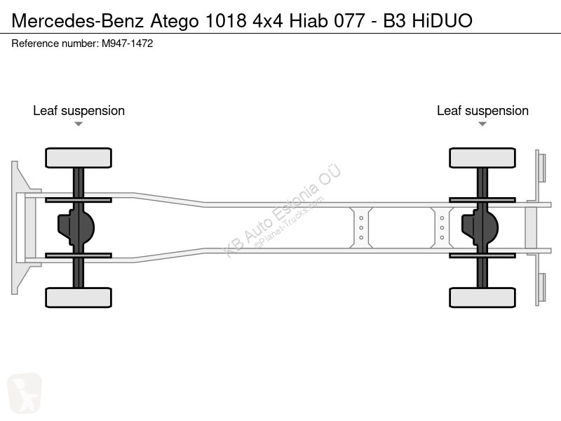 شاحنة Mercedes 1018 4x4 Hiab 077 - B3 HiDUO