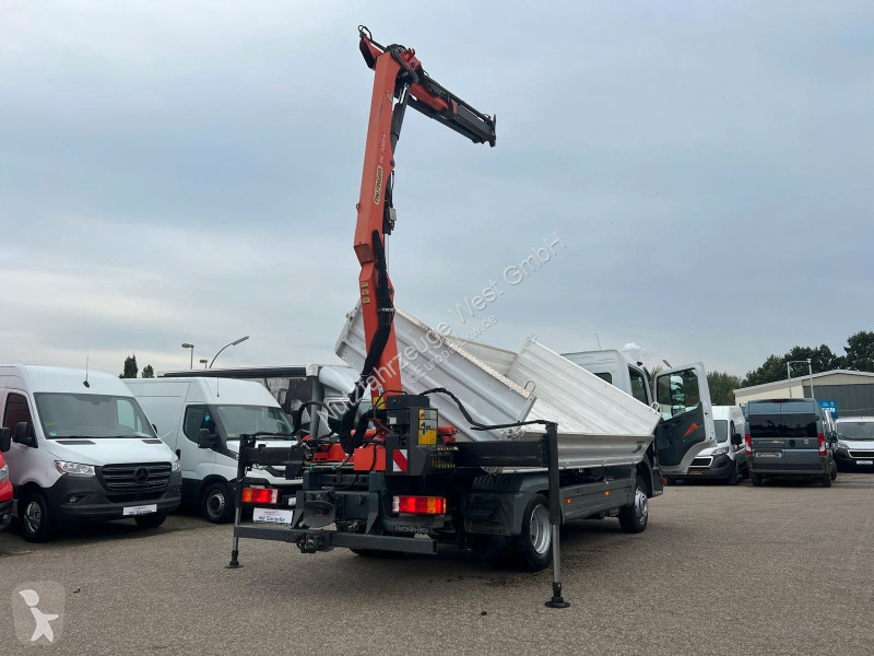 Camion Mercedes 818 Meiller Kipper Palfinger Kran