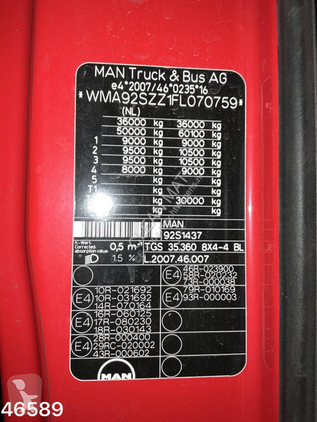 Camion MAN 35.360 8x4 Euro 6 HMF 22 Tonmeter...