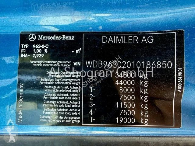 Kamion Mercedes 3243/8x2/HIAB XR24/Lenk +...